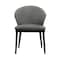 Armen Living Arcadia and Juno 42" Round Charcoal and Black Wood 5 Piece Dining Set SETARDI5JNBLCH42 - alternate 7
